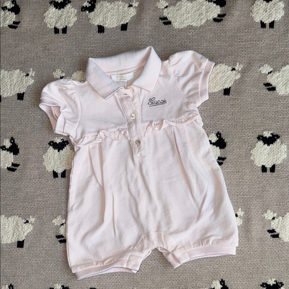 Gucci Light Pink Baby Romper
